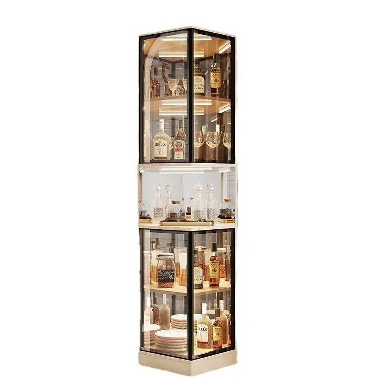 

New glass wine cabinet, living room wall display cabinet