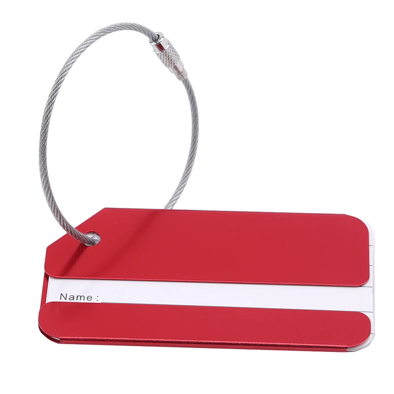 علامات الأمتعة المعدنية للسفر ، علامات اسم الأمتعة ، حامل تسمية عنوان الحقيبة ، سبائك الألومنيوم ، اكسسوارات الموضة