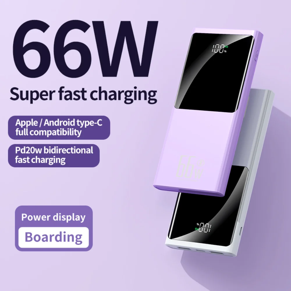 

66W Super Fast Charging 10000mAh Power Bank for Huawei P40 Laptop Powerbank Portable External Battery Charger For iPhone Xiaomi