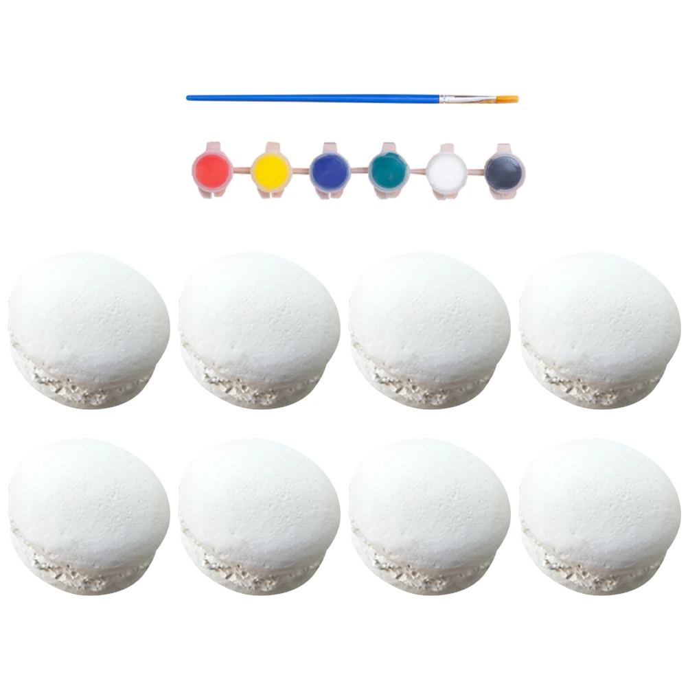 1 مجموعة 1 مجموعة الجبس ماكارونس الحرفية كيت للأطفال Diy بها بنفسك اللوحة مشروع لم تنته البسكويت نماذج الاطفال الفن هدية تلوين مجموعة #1