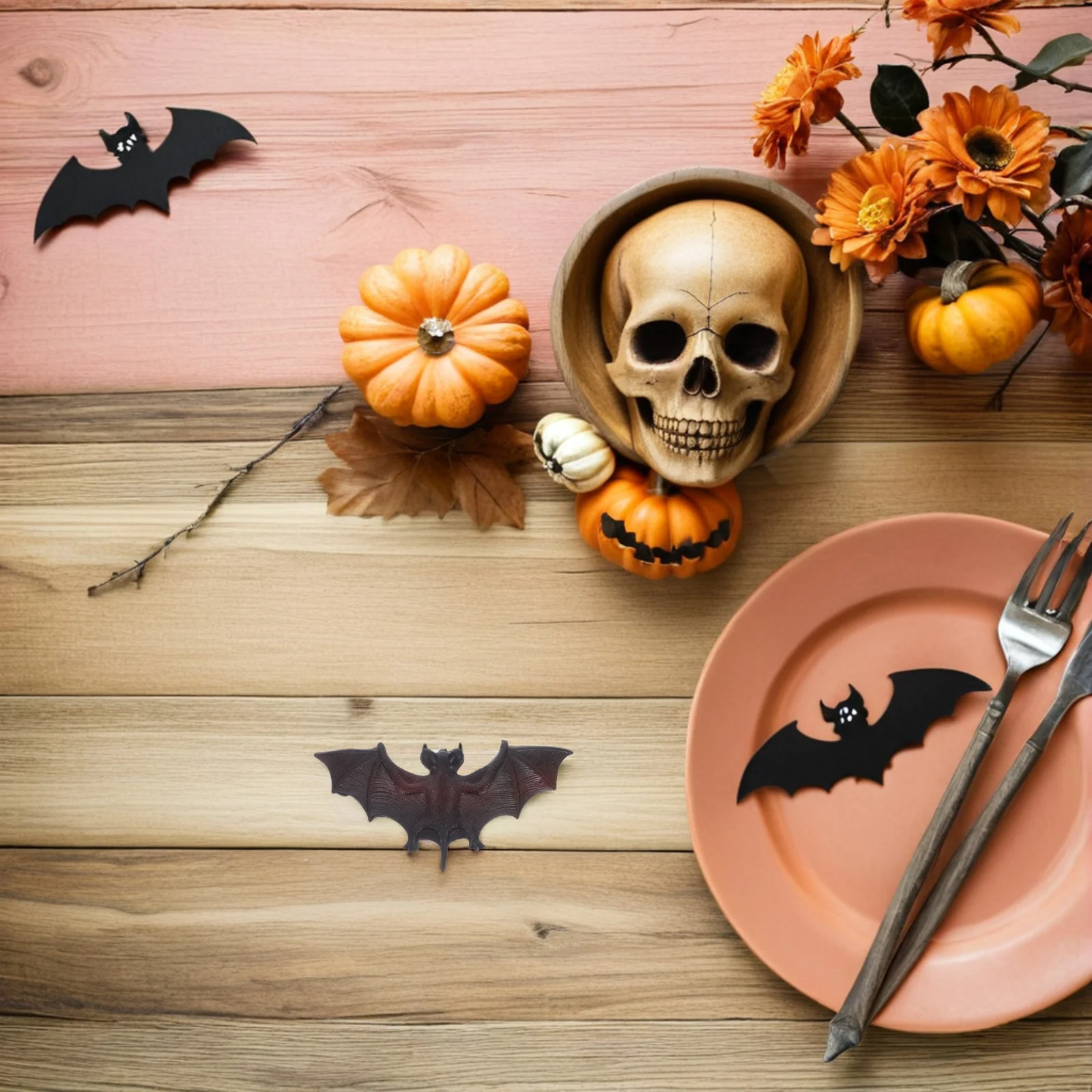 

4Pcs Halloween Bat Pendant Hanging Decor Lifelike Wall Ceiling Garden Porch Decoration Halloween Decor Bat Pendant