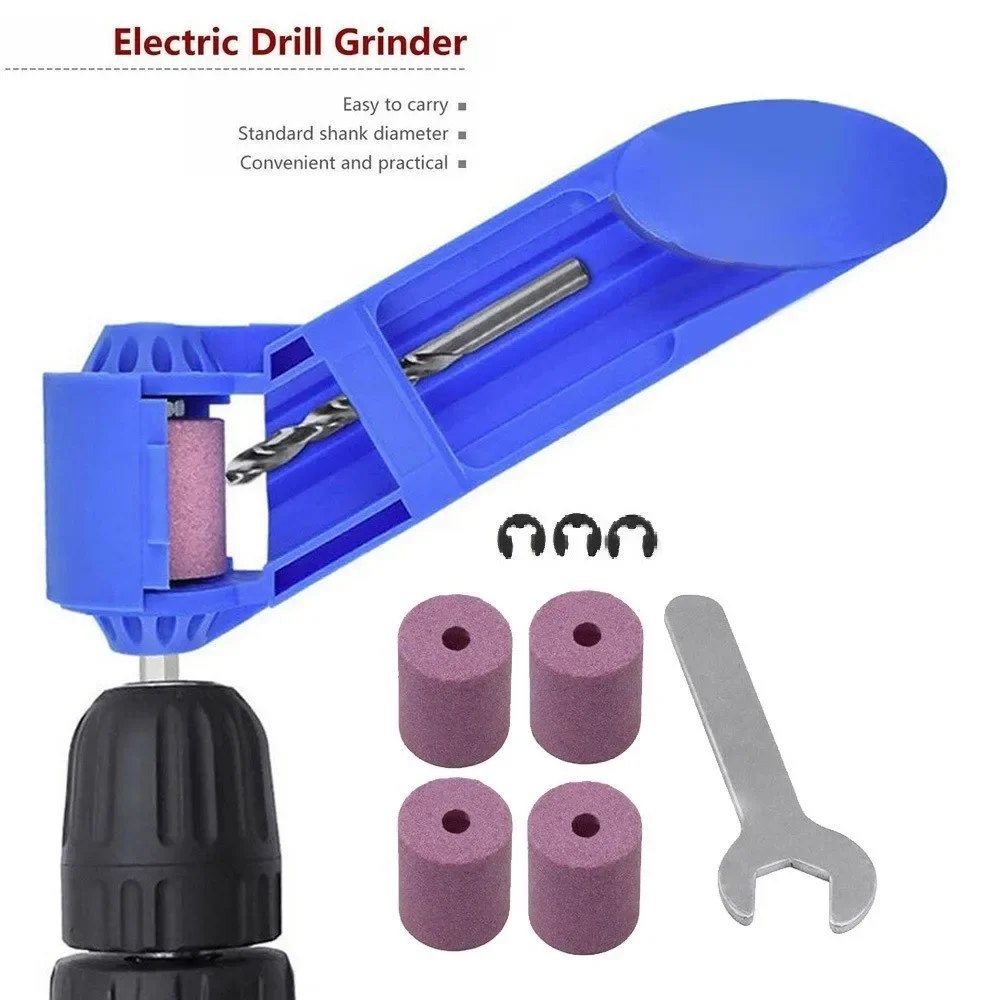 

1 Set Portable Drill Bit Sharpener Sharpening Tool Corundum Resisting Grinding Wheel Electric Drill Supplies Accessories