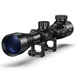 EZshoot Riflescope 3-9x40 Rifle Scope Red and Green Illuminated Optical Gun Scope For Hunting with 20mm Free Mounts Mil-dot