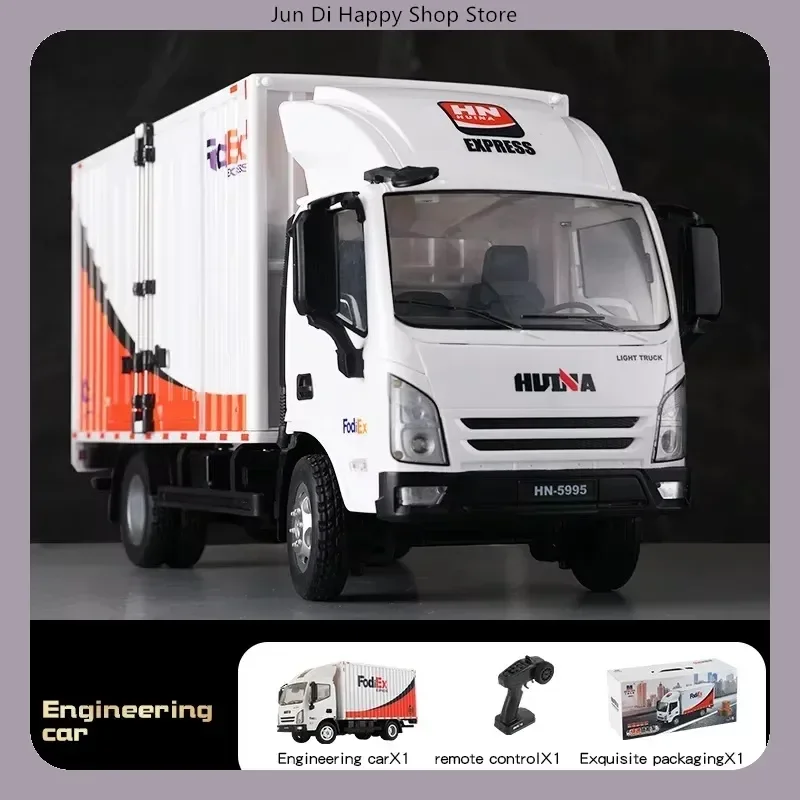 Huina 1:18 Rc Car 12ch Small Cargo Truck Express Delivery Car Loading Transport Car Floating Van Small Truck Remote Controlled