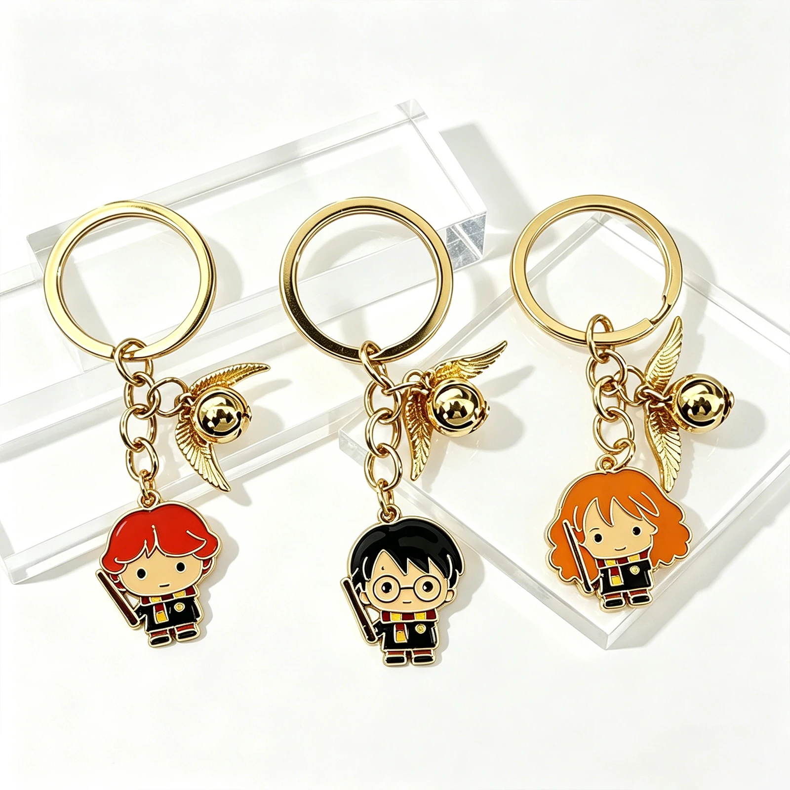 Harry Potter Metal Keychain Magic Novel Lover Book Accessory Magic School Fan Collection Merchandise Gift Hogwarts Gift view 3