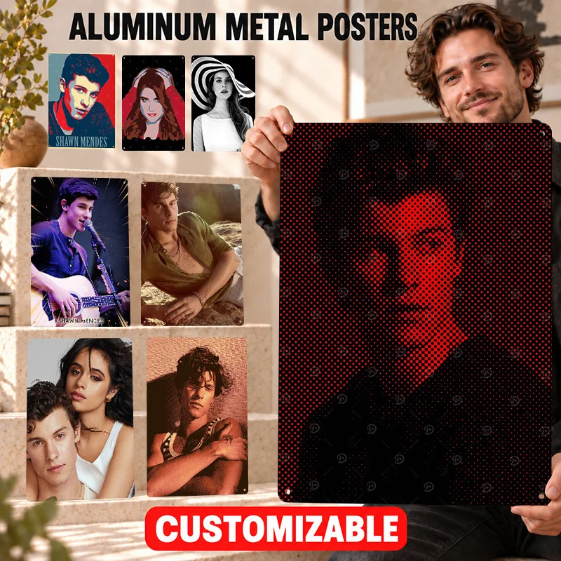 Shawn Mendes Aluminum Posters Bold Decorative Graphic Entertainment Room Wall Art Customized Metal Sign Special Collector Gift