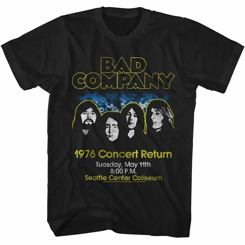 Bad Company Concert Return Black Adult T Shirt