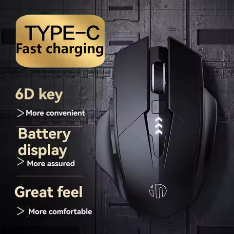 Inphic F1 2.4G BluetoWireless Mouse Office Silent Mouse Rechargeable 6 Efficient Buttons Gaming Mouse For Laptop Tablet PC