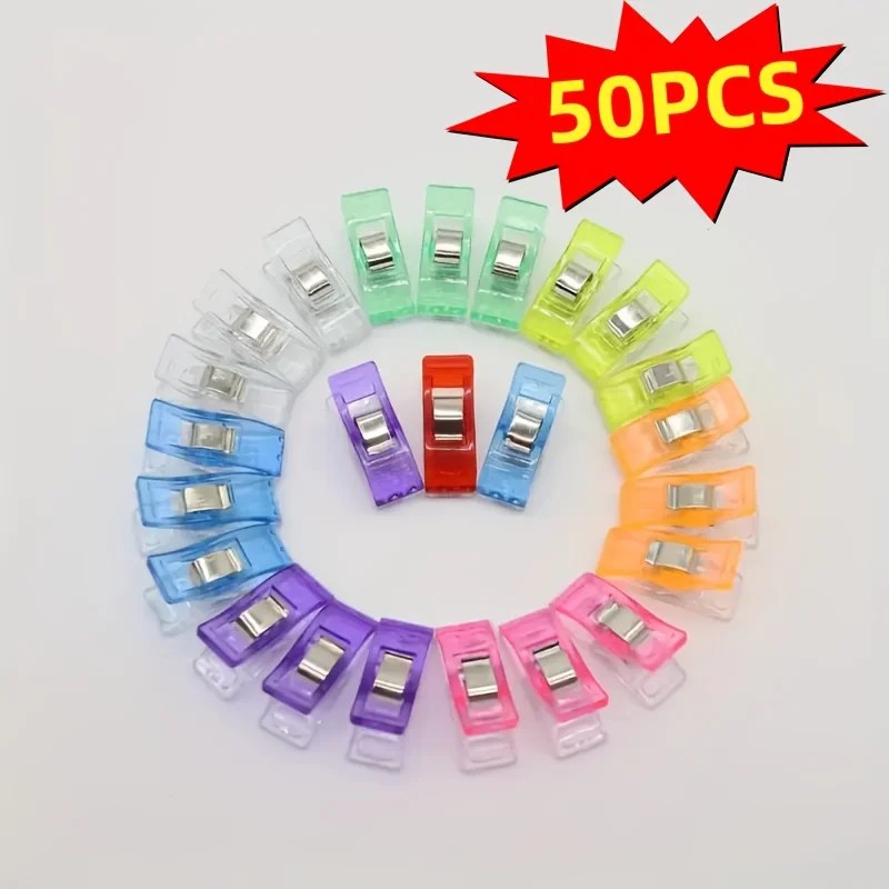 30/50/100 kleurrijke plastic randclip, naaiclip, ondergoed, stropdas, universele kleding, hulpgereedschap voor handgemaakte ambachten