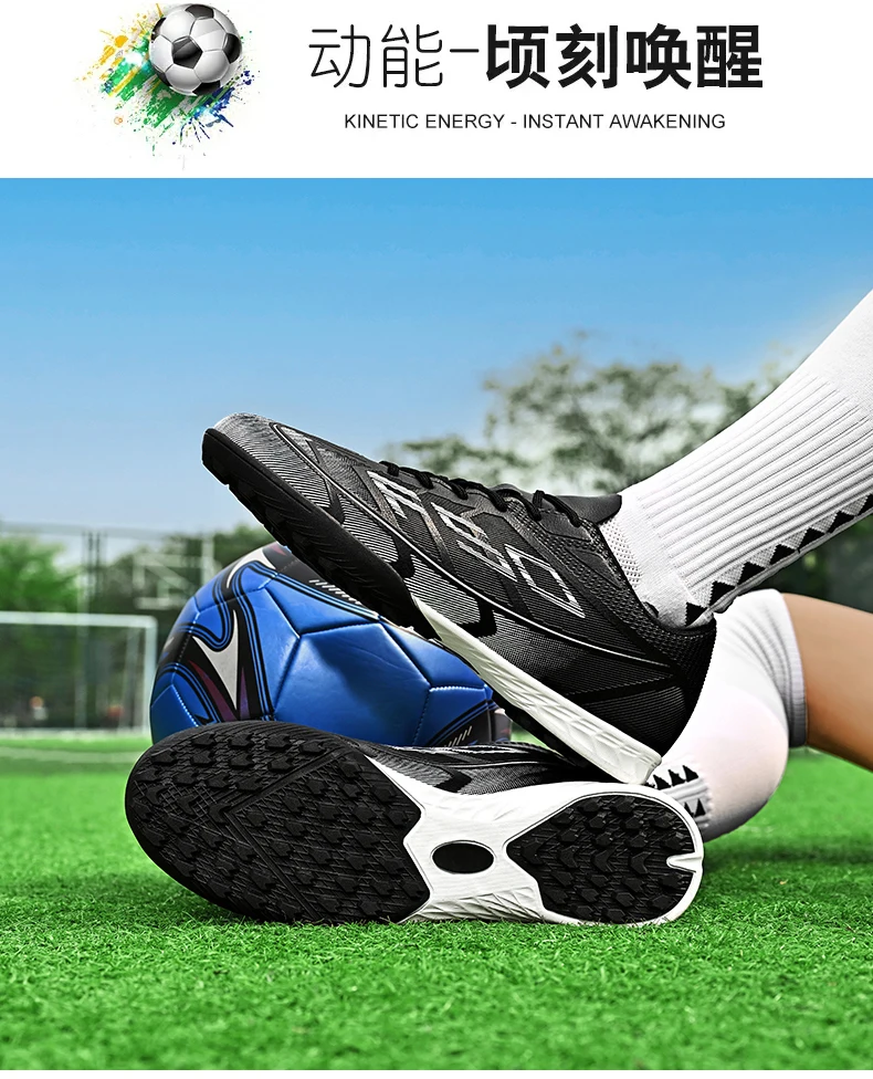 Neue Herren-Fußballschuhe Futsal High Ankle Atmungsaktiv Rutschfest Hochwertige Ultraleichte Fußballschuhe Sportschuhe für Outdoor-Wettkämpfe – Detail 24