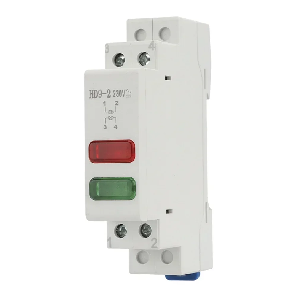1pc DIN Rail Mount LED Signal Lamp 230V Indicating Pilot Lights Power Signal Light LED Signal Lamp Electrical Equipment Supplies view 5