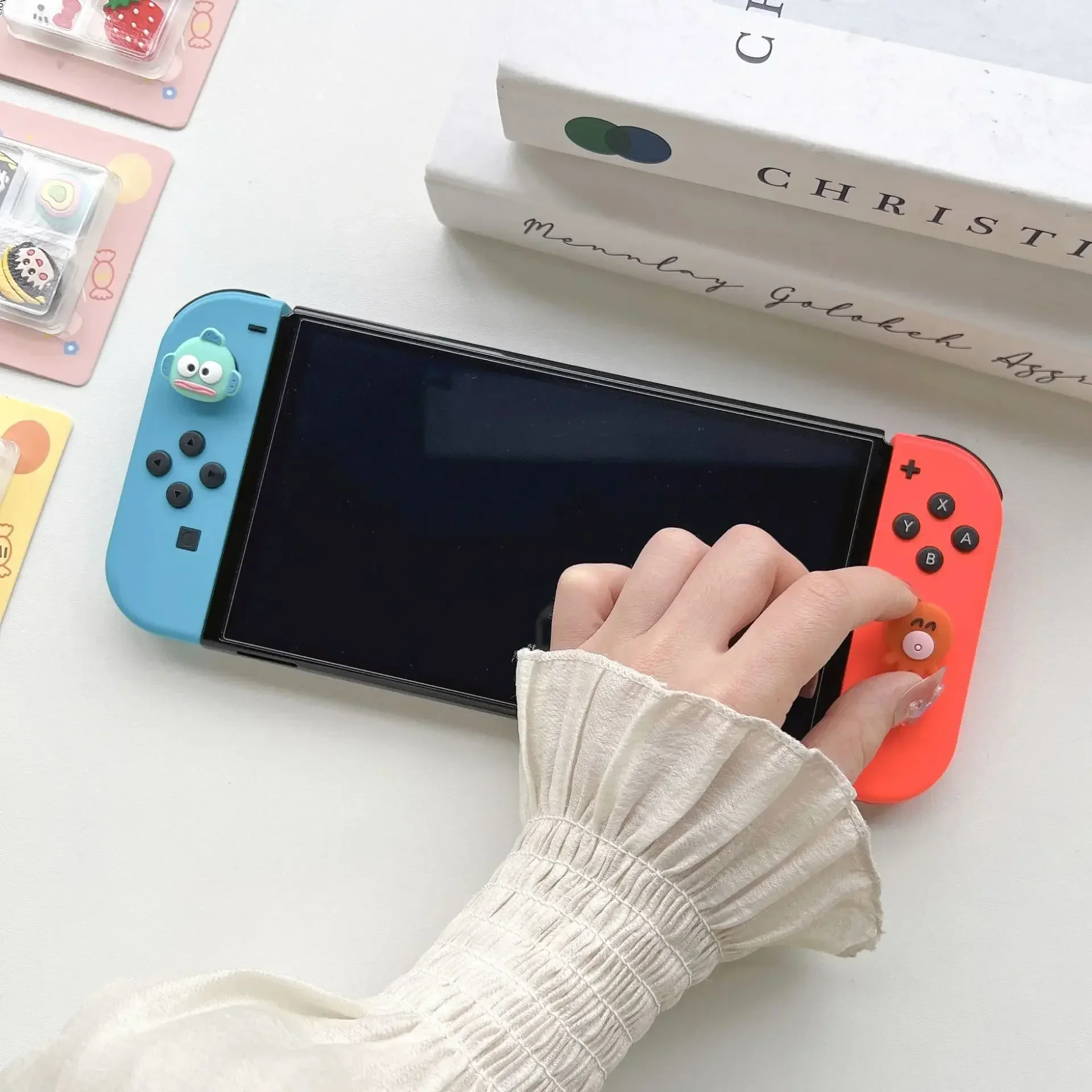 Чехол для джойстика Hello Kitty для контроллера Nintendo Switch Oled Lite Joy-con, 4 шт.