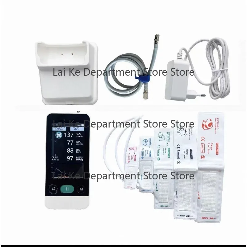 Handheld Portable Pet Blood Pressure Monitor for Cats & Dogs - All-in-One Vi-talSigns Meter with One-Key BP Testing for Pet Care