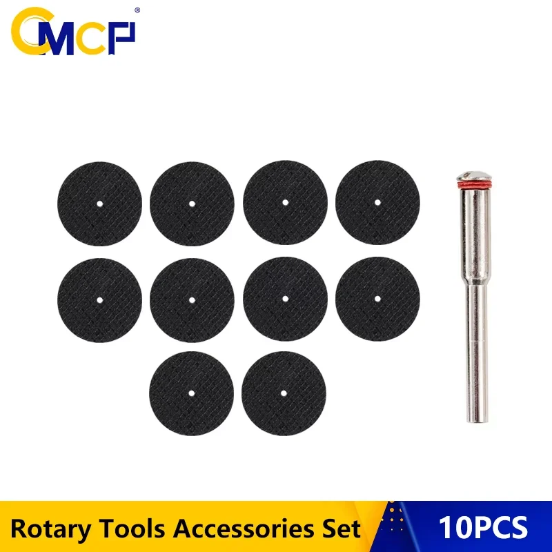 CMCP 11pcs Metal Cutting Disc 32mm With 3mm Mandrel Grinding Wheels Saw Blades for Dremel Rotary Tool Accesories