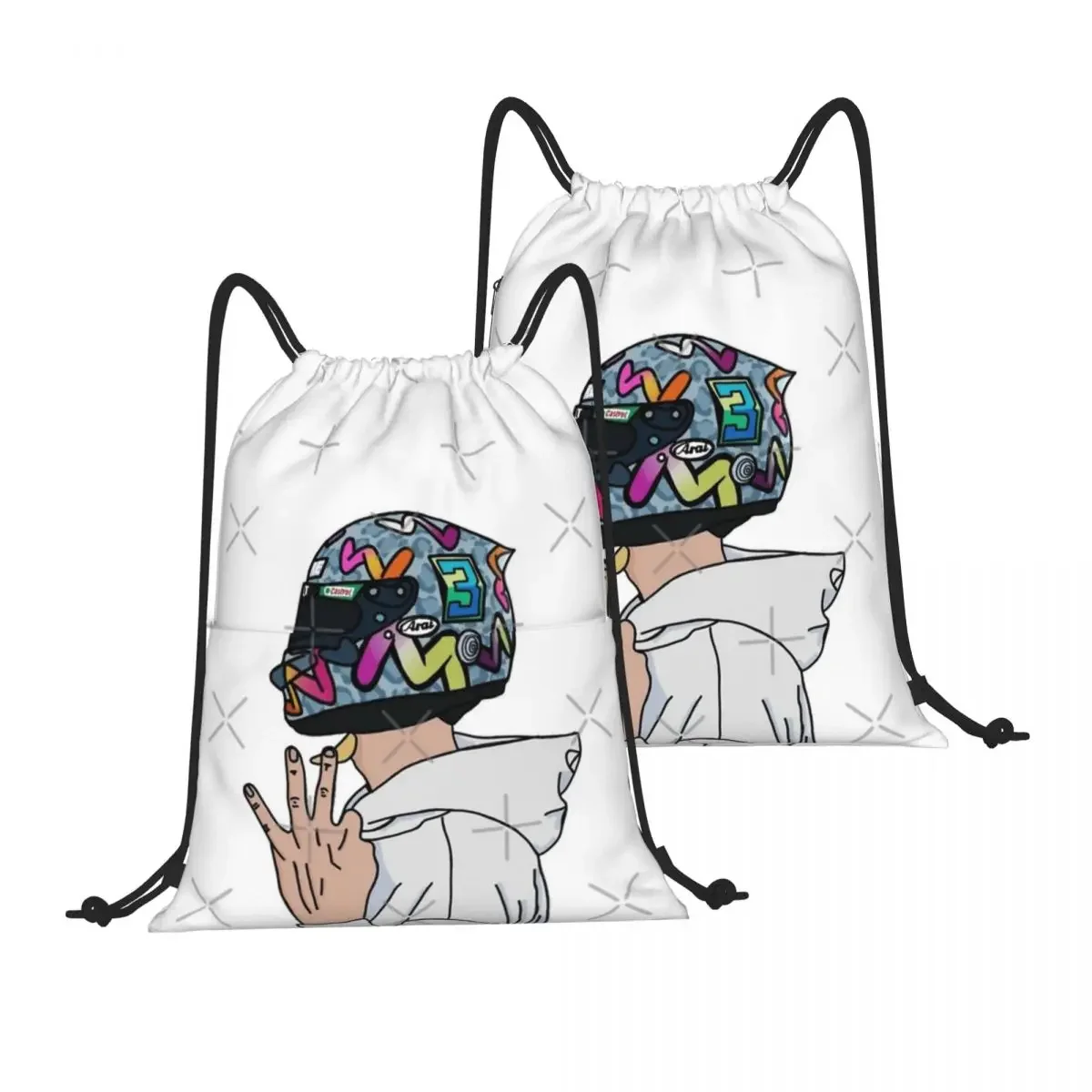 Drawstring Backpack Daniel Ricciardo-Number 3 Shoulder Bag Zipper Pocket Sports & Travel Hikes Portables Bag