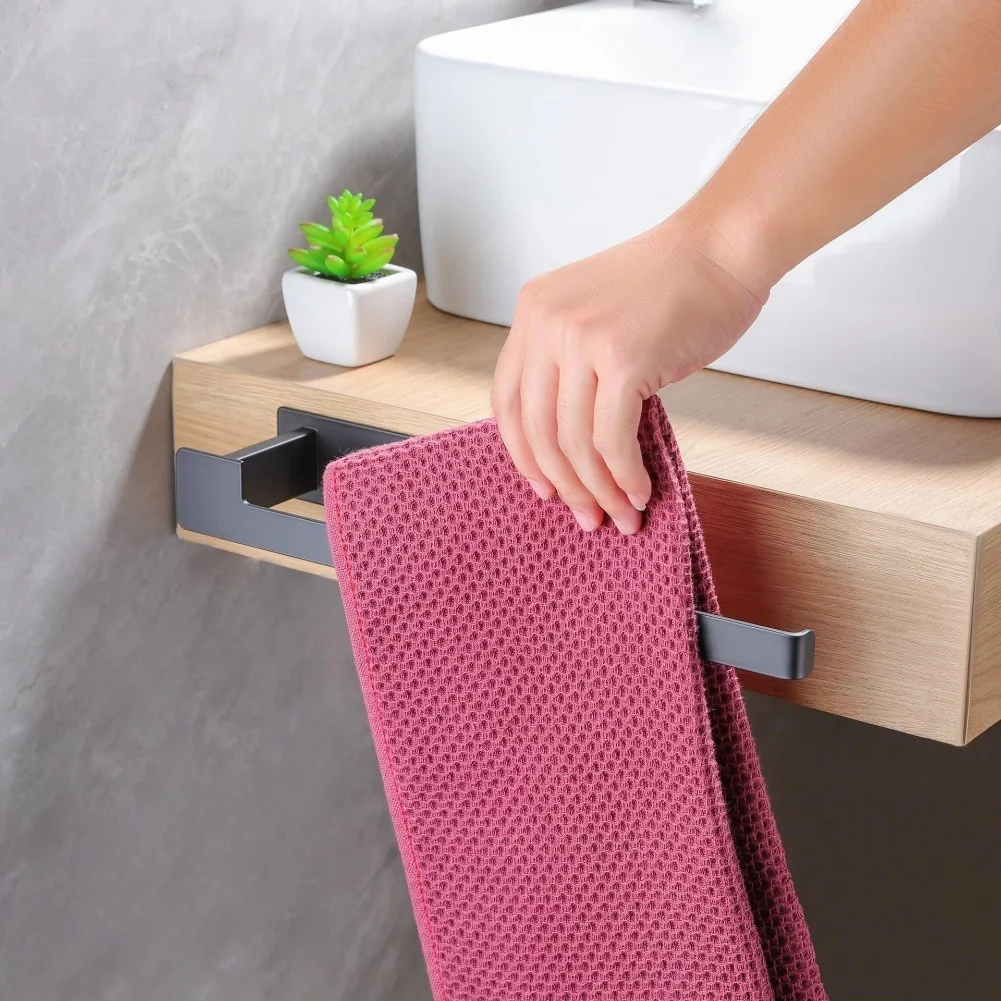 35*10*5cm Double Towel Rack Bathroom Accessory Bathroom Accessories Easy Installation Without Tools Flexible Application