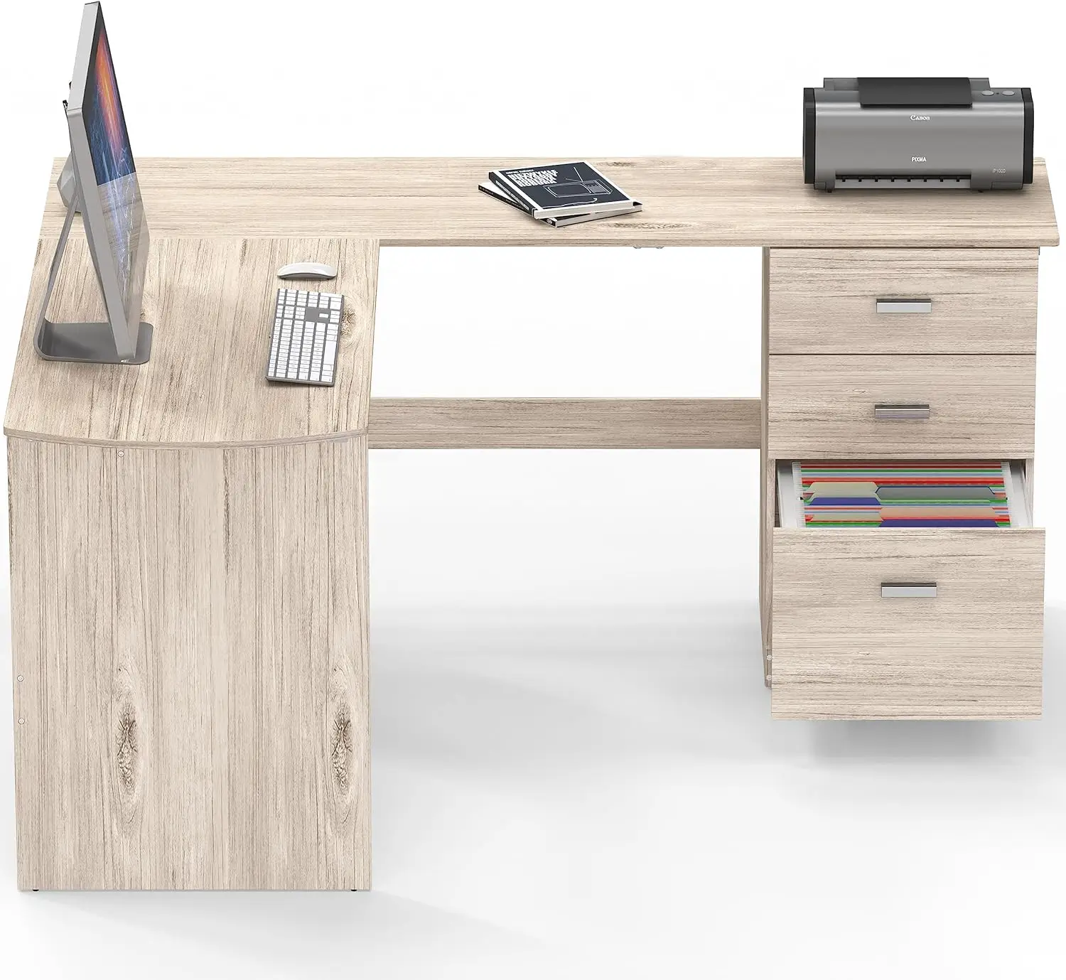 

！@Combohome Modern Minimalist Wooden Computer Table Desk for Playing or Working Student Table