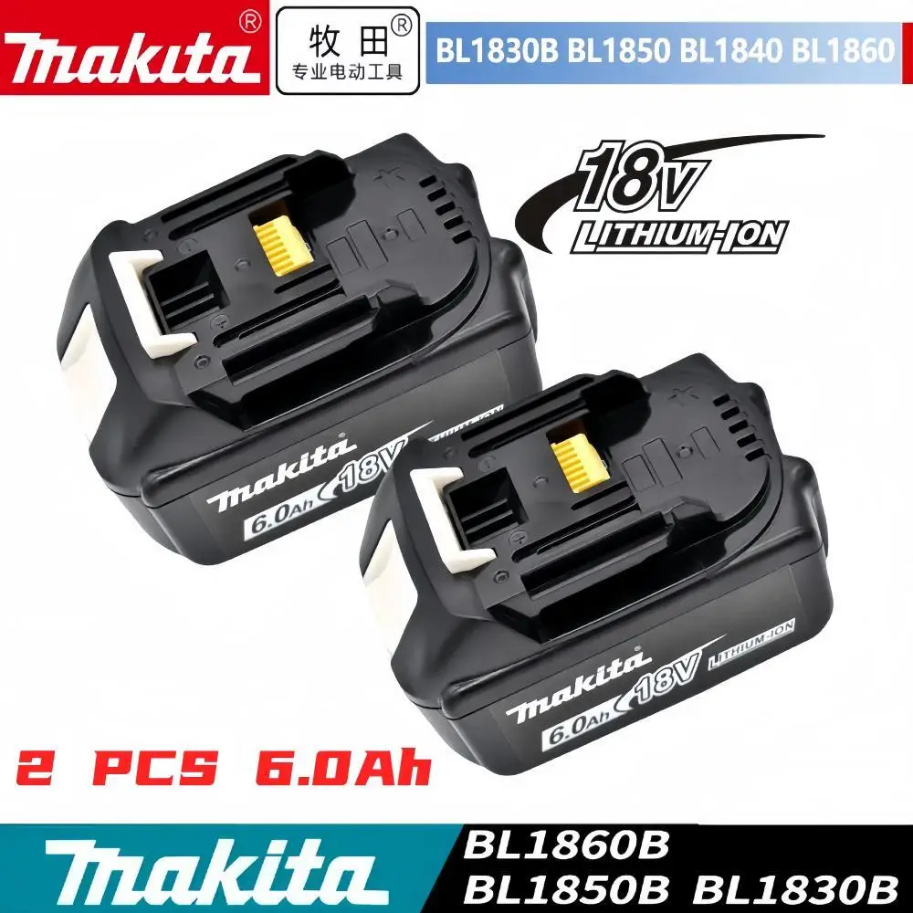 

Оригинальная Аккумуляторная Батарея Makita 18 в, 6,0 Ач, аккумуляторная батарея для электроинструментов 18 в, makita Запасная батарея LXT BL1860B BL1860 BL1850 BL1830