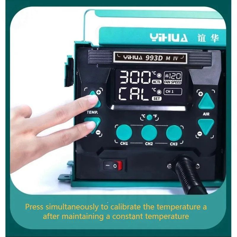 YIHUA 939D+ IV 200-480℃ Digital Soldering Station 3 Screens LCD Display With 3-stage Storage Function Welding Manufacturer