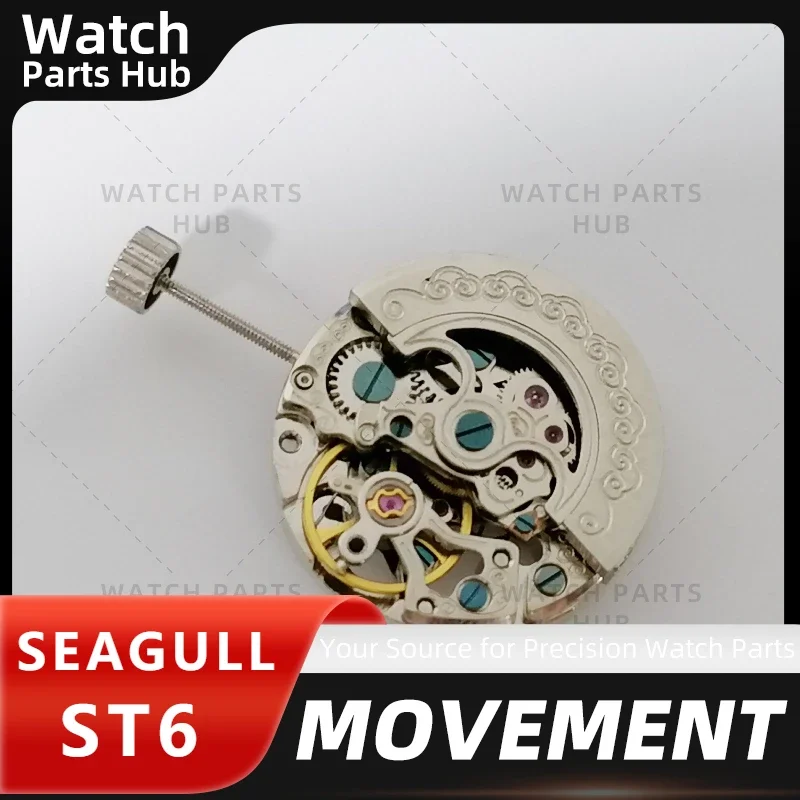 New Genuine Seagull ST6 Automatic Movement China Tianjin Made St6103k Original Women Mouvement 3 Hands Watch Accessories Gold