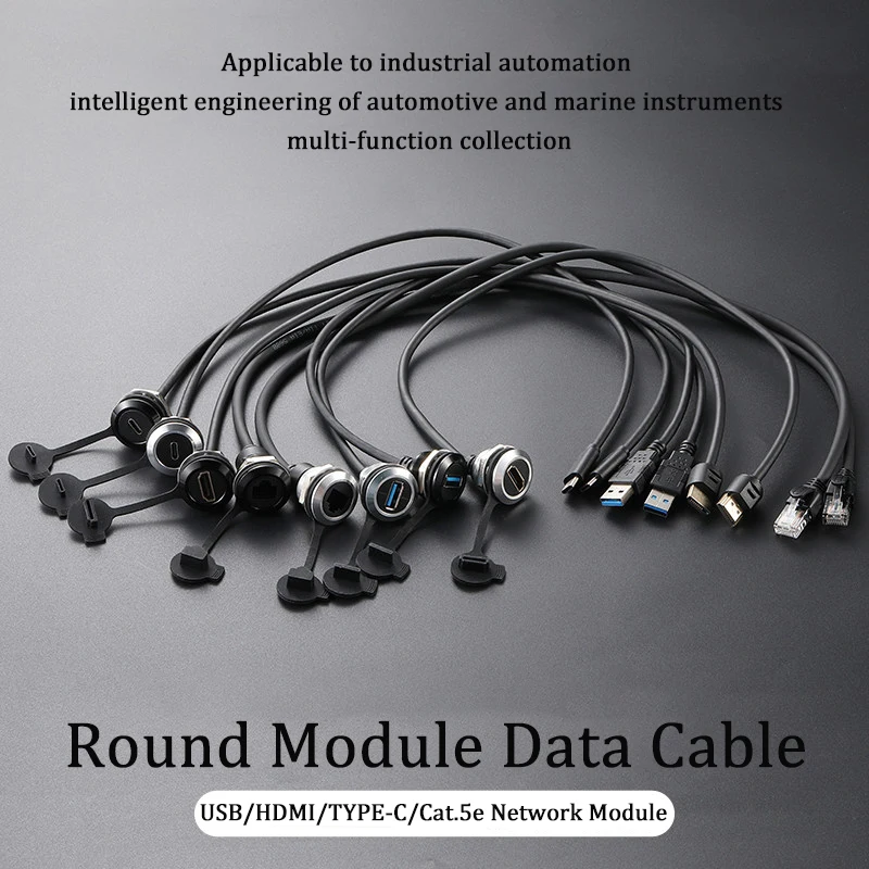 D Type USB 3.0 Female Panel Mount Extension Cable Solderless Double Pass Through Coupler Chassis Connector