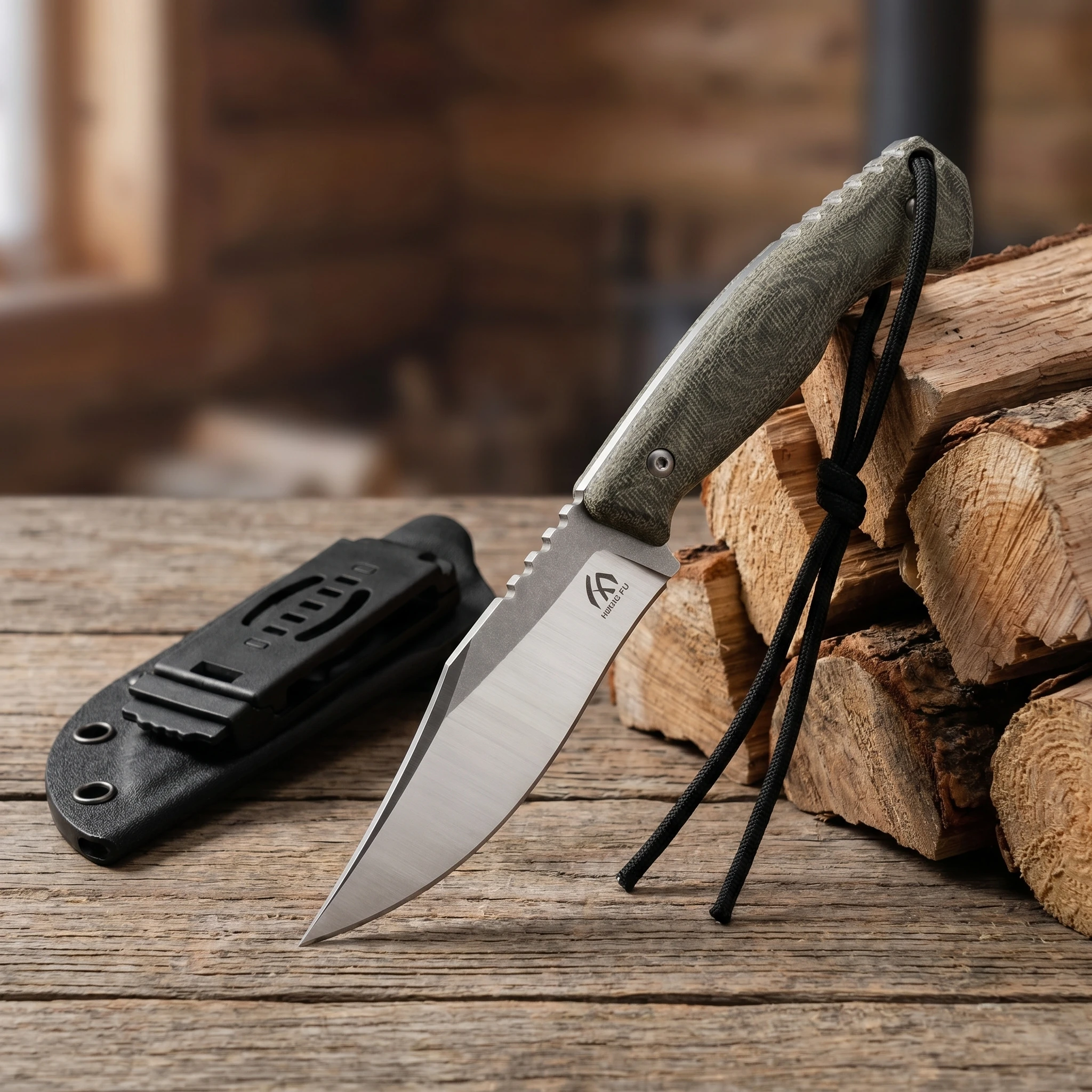 Multifunktionales Outdoor-Messer für den täglichen Gebrauch, einteilige integrierte Klinge, tragbares Werkzeug für Outdoor-Abenteuer und Gartenpflege. – Detail 1