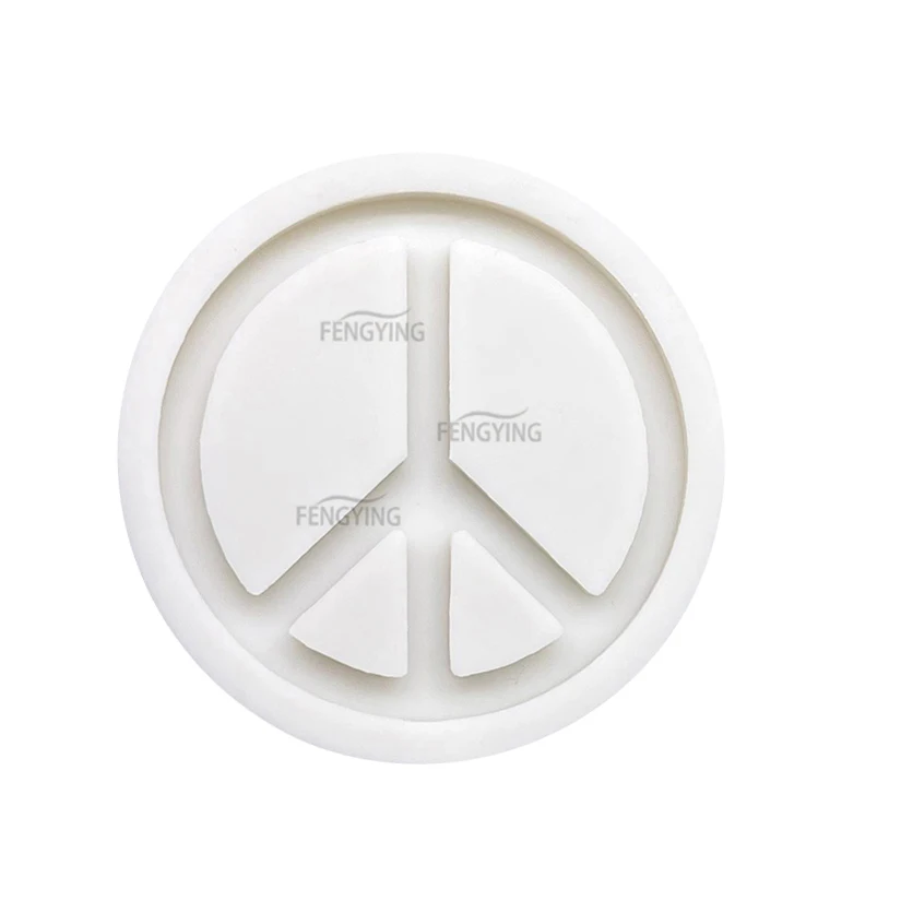 Peace Sign Silicone Mold Sugarcraft Cupcake Baking Mold Fondant Cake Decorating Tools