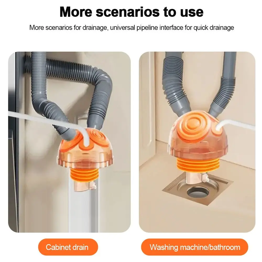 

Многопортовый адаптер для сливной трубы для раковины, защита от запаха, 6 в 1, слив для стиральной машины, многофункциональный разъем для водопроводной трубы для посудомоечной машины