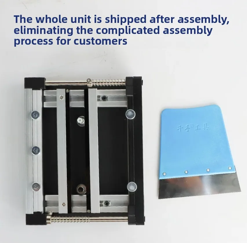 100*100mm SMT Steel Mesh Solder Steel Sheet PCB Solder Paste Printing Manual Micro Screen Printing Machine Printing Table view 3