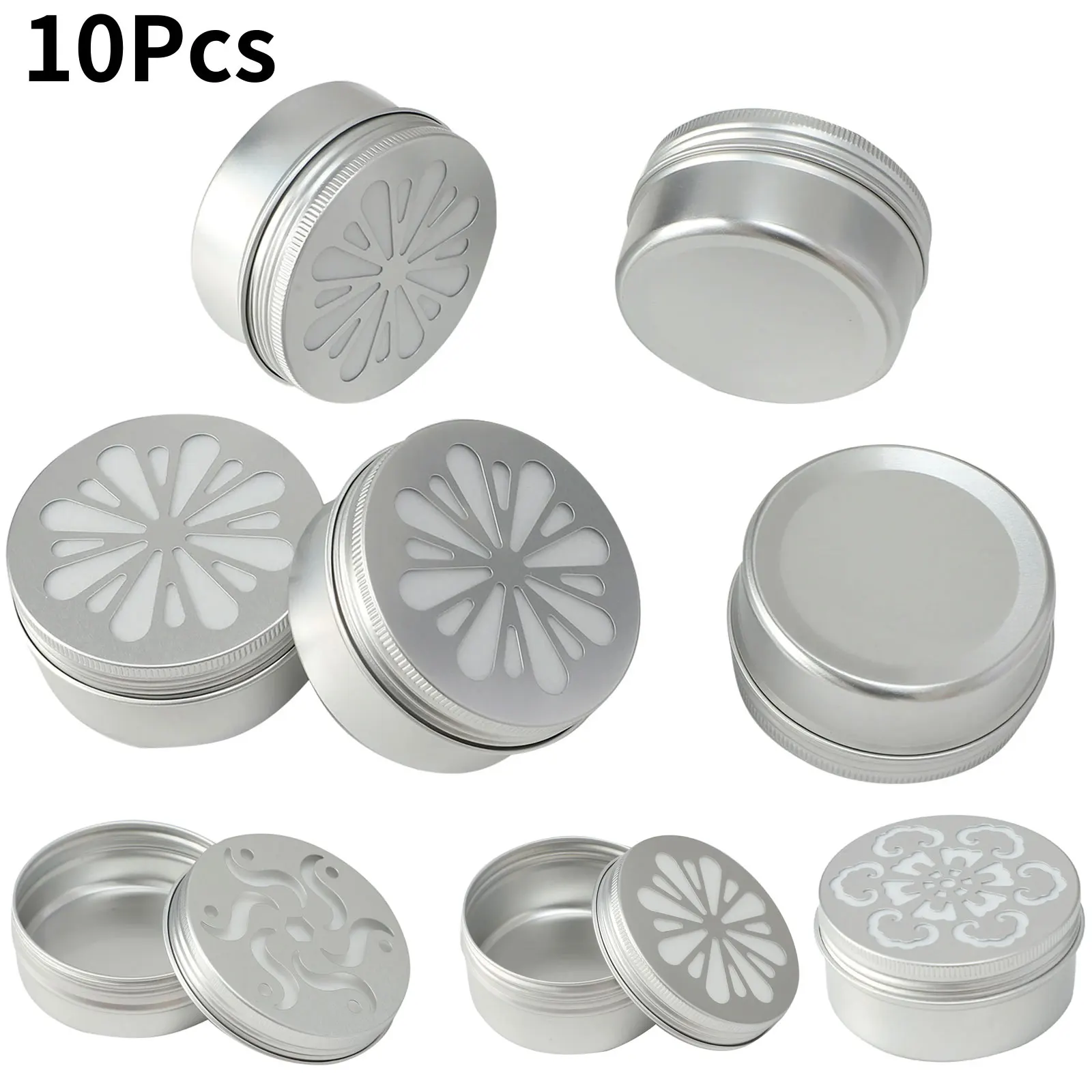 Essential Oil Diffuser Aromatherapy Cans Tins Empty Round Aluminum Tin Jars Room Incense Refreshing Sleep Aid Tools Container