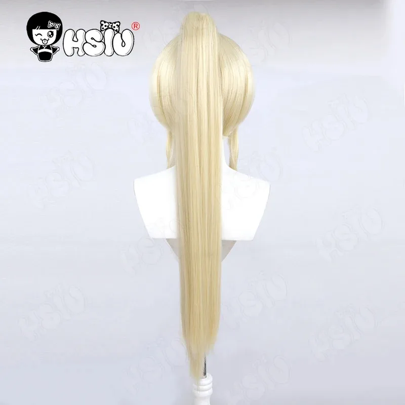 Парик для косплея Kanna Ogata HSIU 80 см, бежевые длинные волосы, термостойкий синтетический парик + шапочка для парика, игровой синий архив, парик для косплея Kanna Ogata