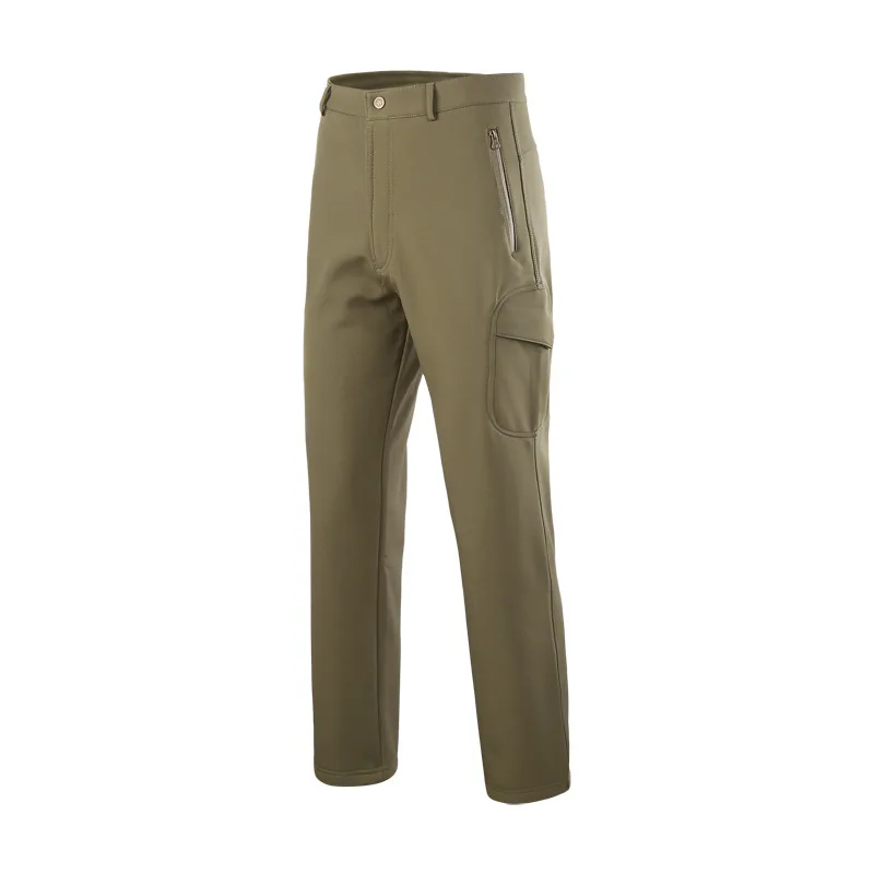 Pantalon tactique doublé polaire pour hommes, camouflage Softshell, pantalon de randonnée, imperméable, coupe-vent, thermique d'hiver, Ski, chasse, pantalon de travail pour hommes