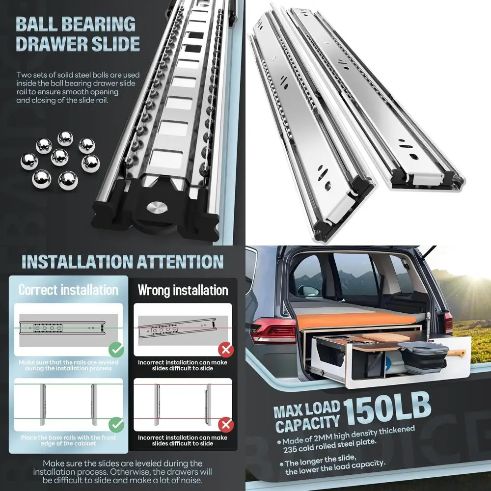 

Усиленные направляющие для шкафов 12-40 дюймов, грузоподъемность 150 фунтов, боковое крепление, на шарикоподшипниках, выдвижные направляющие.