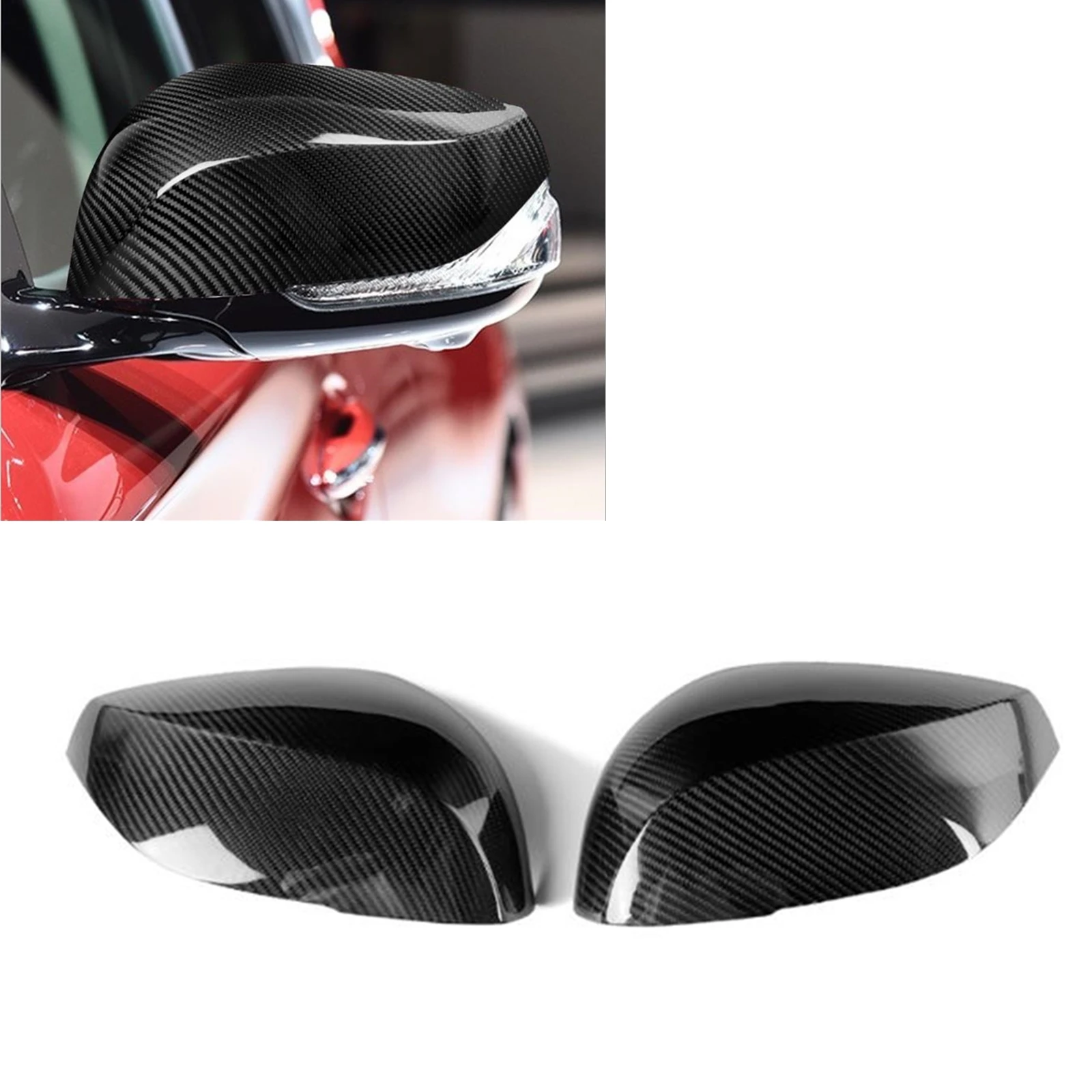 

Carbon Fiber Rear View Mirror Cover Car Exterior Door Side Rearview Reverse Cap Shell Add On For INFINITI Q50 Q60 Q70 QX30