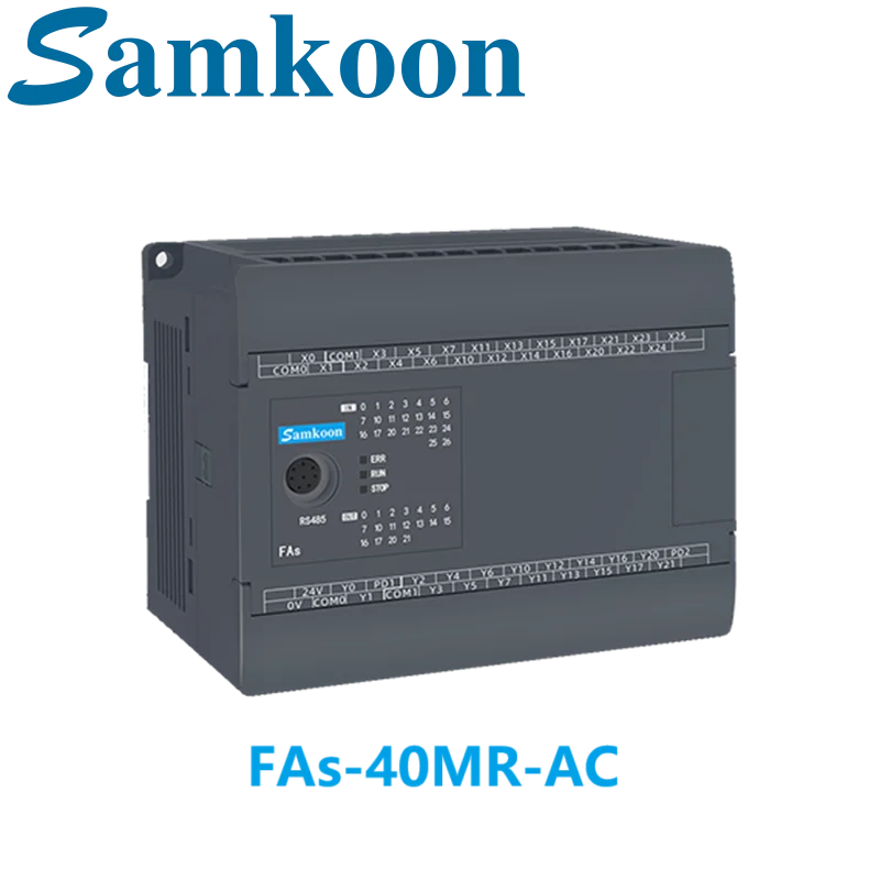 Samkoon FAs PLC 22DI+22DO Transistor/salida de relé compatible con controlador RS485/USB diseñado para automatización industrial