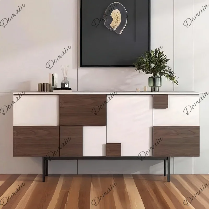 Nordic Painted Sideboard Luxury Tea Cabinet Italian Minimalist Buffet Storage Cabinet Home Entryway Credenza
