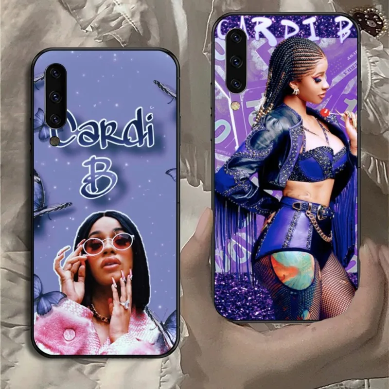 Cardi B Mobile Cell Phone Case for Samsung Note 9 10 20 Plus Pro Ultra J6 J5 J7 J8 Black Soft Phone Cover Funda