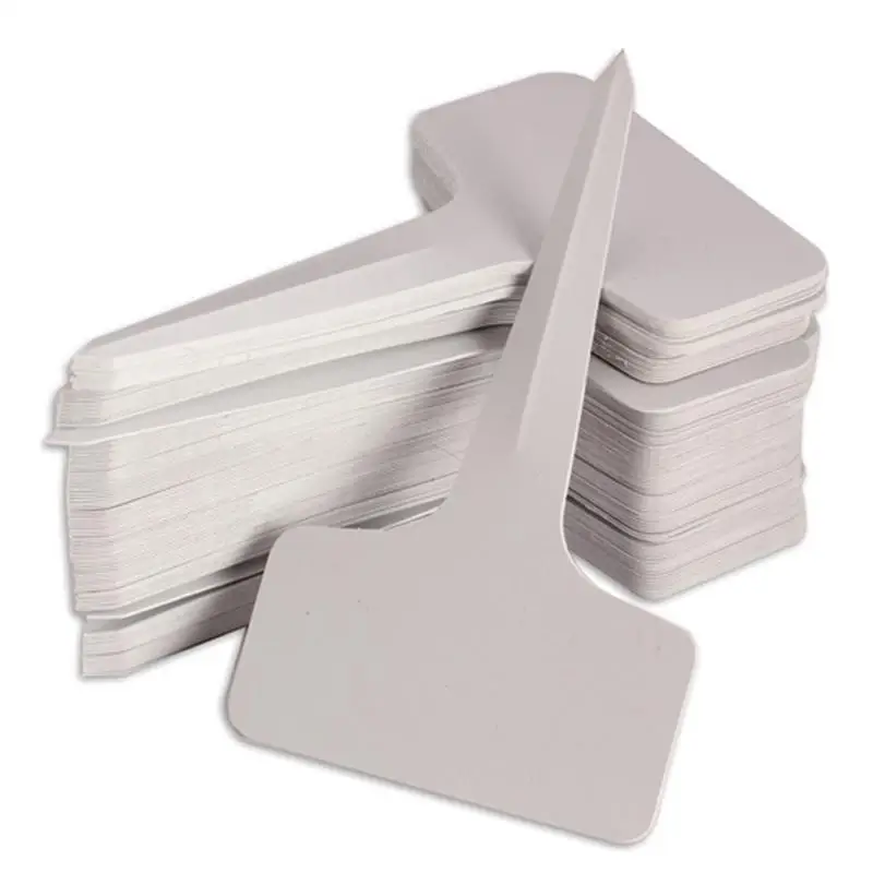 20pcs/lot 6x10cm Plastic Plant T-Type Tags Markers Nursery Garden Labels for Flower Vegetable Seedling Classification