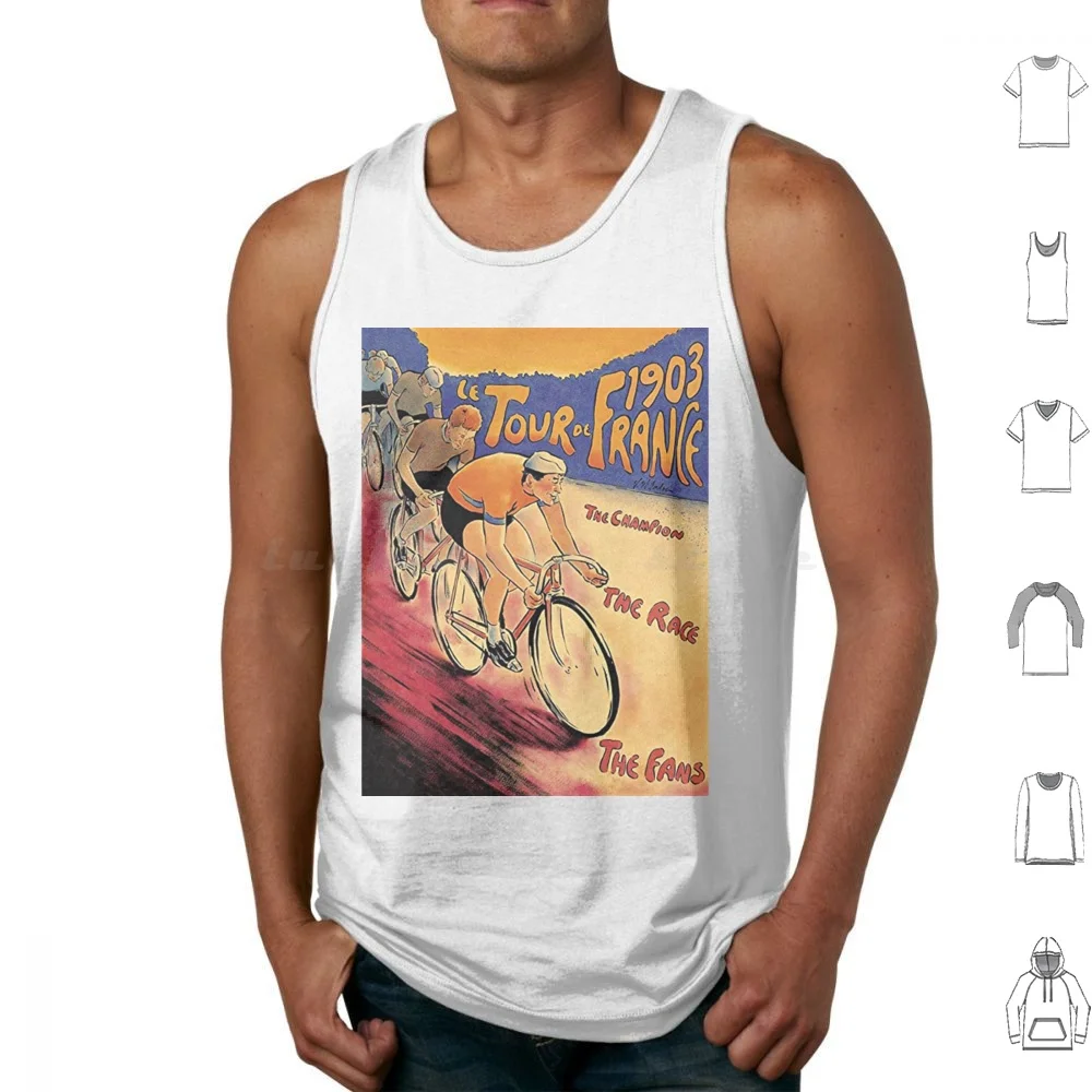 Camisetas sin mangas para ciclismo de carreras, chaleco sin mangas para exhibición, carrera, Wadaks Campion Fans France Loved Aesthetic 1903 Popart