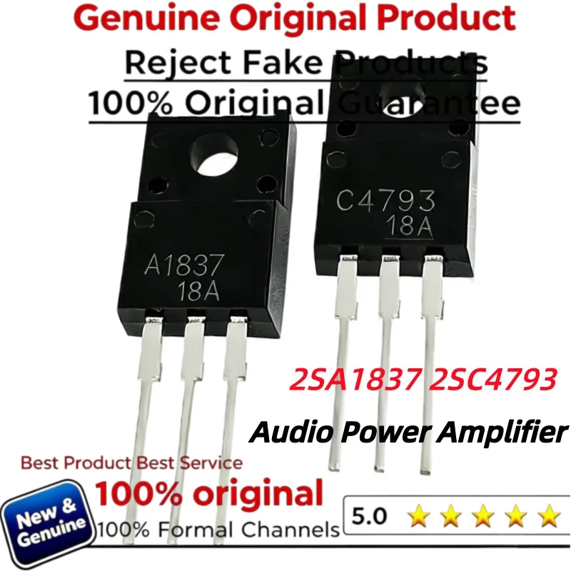 5-10-20pair 100% New  Original  2SA1837 2SC4793 A1837 C4793 Audio Power Amplifier TO-220F