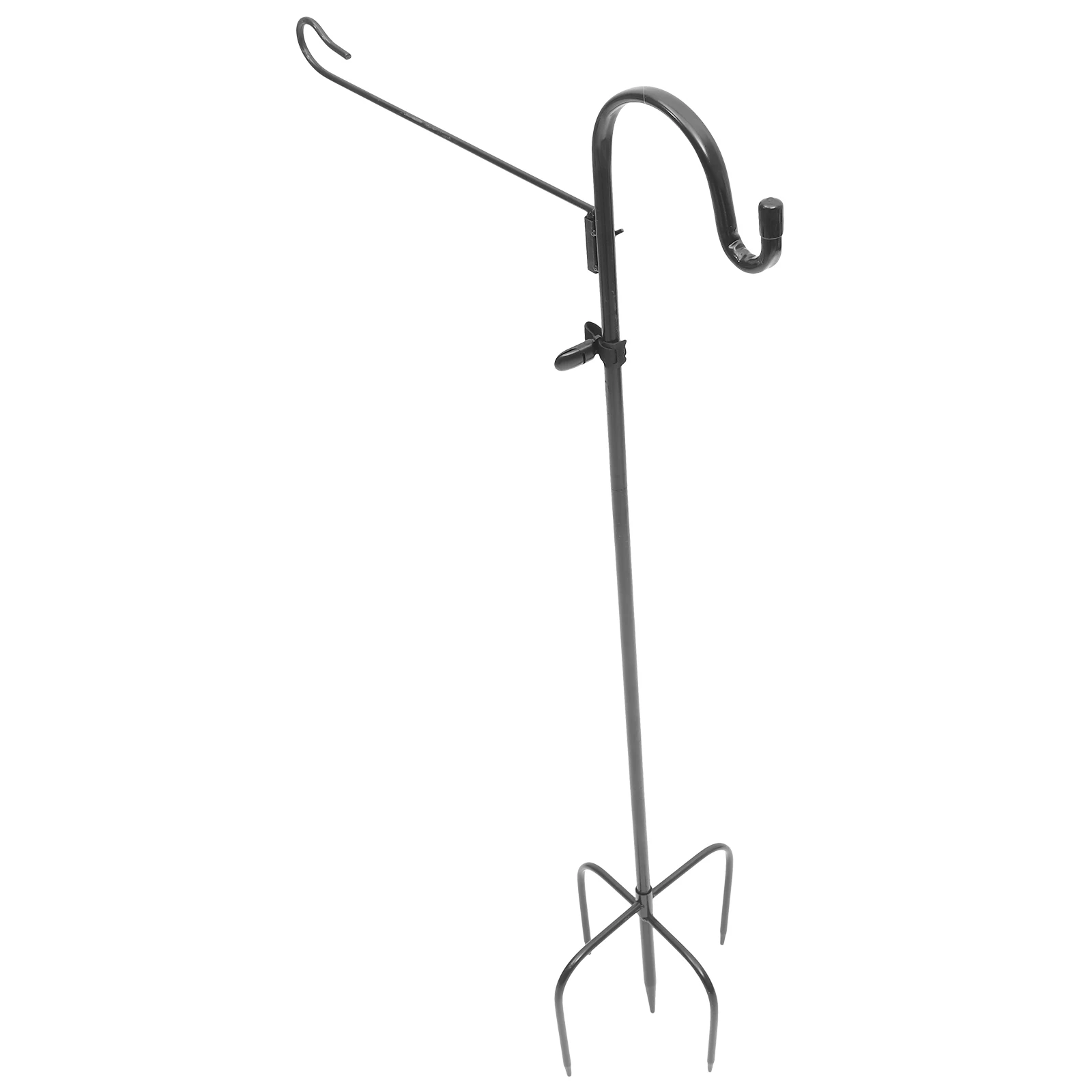 

1 set Shepherds Hook Garden Outdoor Ground Inserted Iron Flag Pole Holder For Hanging Flower Pots Lanterns Bird Feeders Solar
