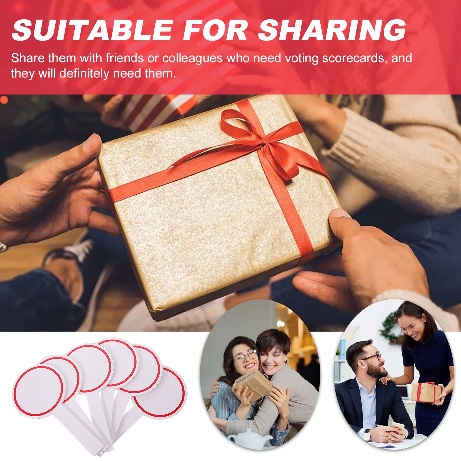 Palette de réponse effaçable à sec, tableau blanc Portable, palettes simple face, 6 pièces