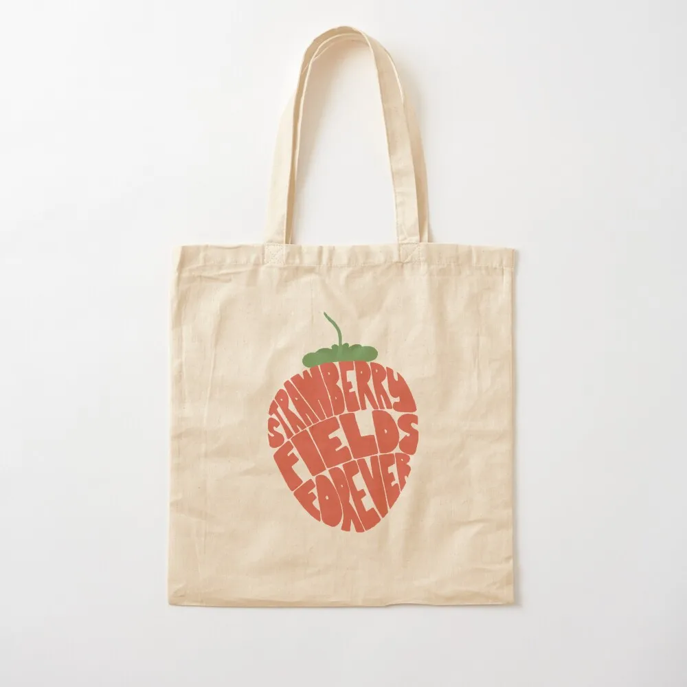 Strawberry fields forever Tote Bag large size bags canvas tote bag free delivery bags