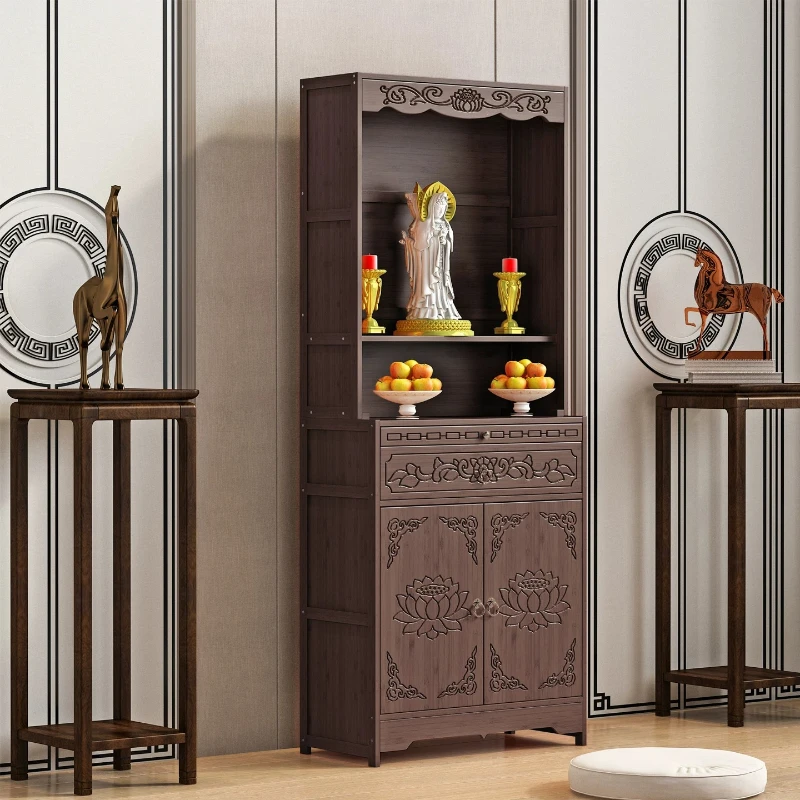 CX God of Wealth Cabinet Shrine Offering Table Small New Chinese Vertical Cabinet Incense Household Buddha
