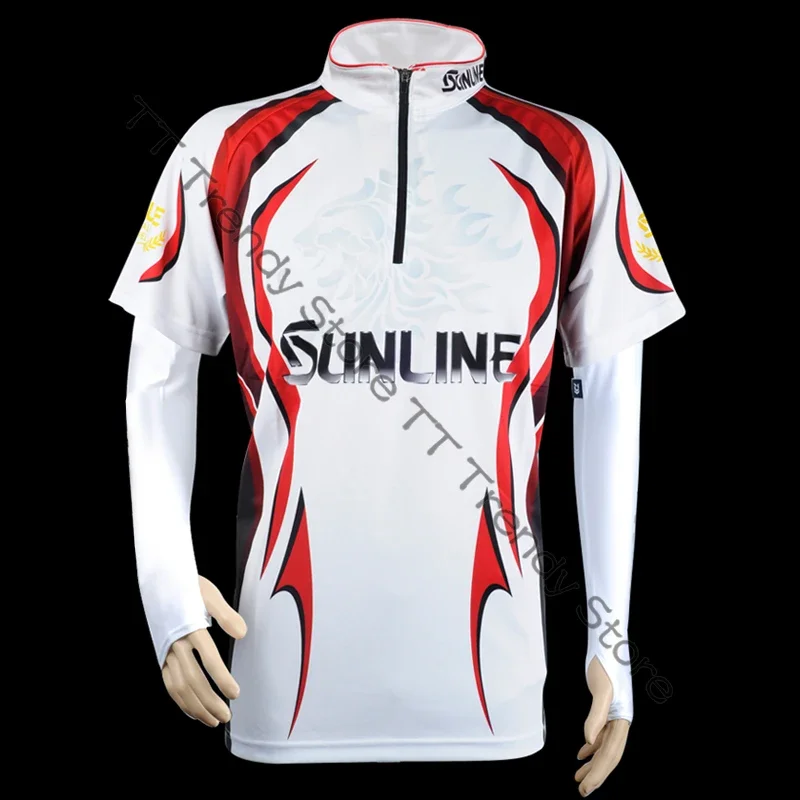 

Sunline Summer Fishing Shirt Short Sleeve Fishing Clothes Breathable Quik-Drying Anti-UV Outdoor Sports Fishing Clothing