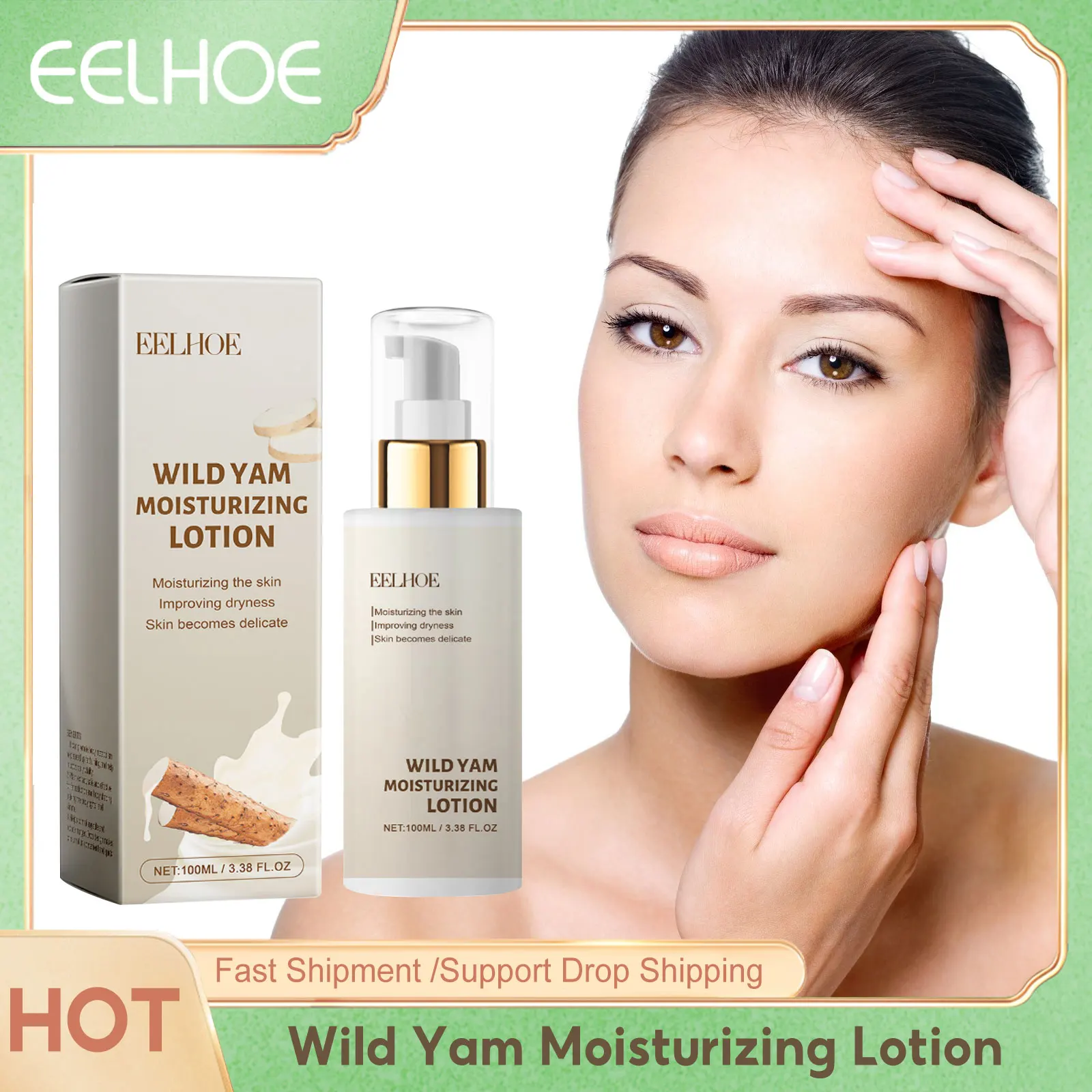 Wild Yam Feuchtigkeit lotion zur Aufhellung der Haut Trockenheit entfernen Gesicht feine l-ines hydratisierte Haut straffende Gesichts creme Haut gesundheit