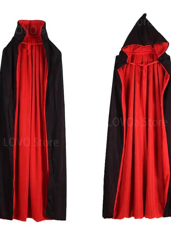 

Halloween Costume Children Adult Black Cloak Wizard Cloak Wizard Robe Vampire