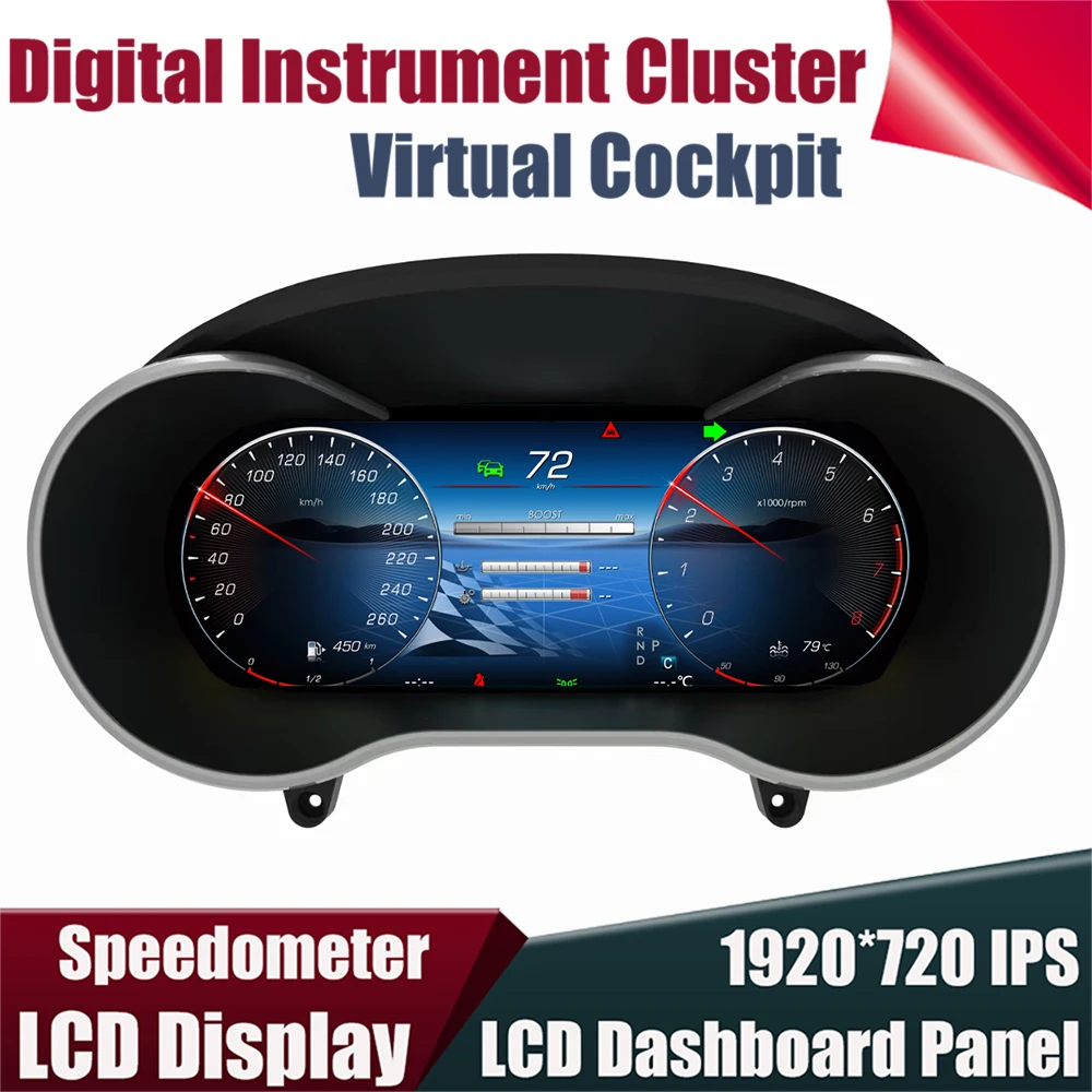 12,3-дюймовая ЖК-панель CarPlay для Mercedes Benz GLC/Class W205 W253 X253, цифровая приборная панель, спидометр, приборная панель NTG5.0