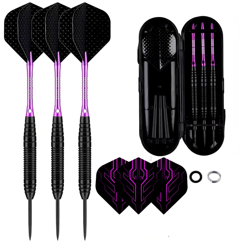 

Профессиональный набор со стальным наконечником для дартса, 22 г, набор металлических наконечников для дартса, набор с металлическими наконечниками, 3 алюминиевых вала для дартса + дополнительные 3 дротика