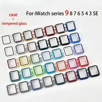 Tvrzené sklo + kryt pro Apple Watch 9 8 41 mm 45 mm 42 mm 38 mm PC nárazník Ochranné pouzdro na displej pro iWatch Series 7 6 5 4 SE 44 mm 40 mm 6 nejlepší prodej displej Apple Watch Series 5 40mm - №2